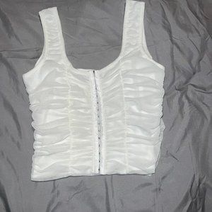 Stretchy White Corset Top